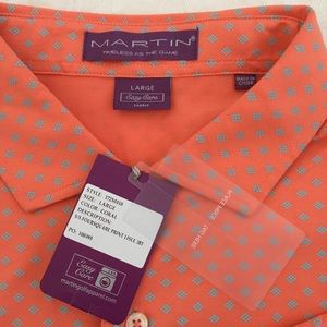 Martin coral Golf Polo Shirt Large